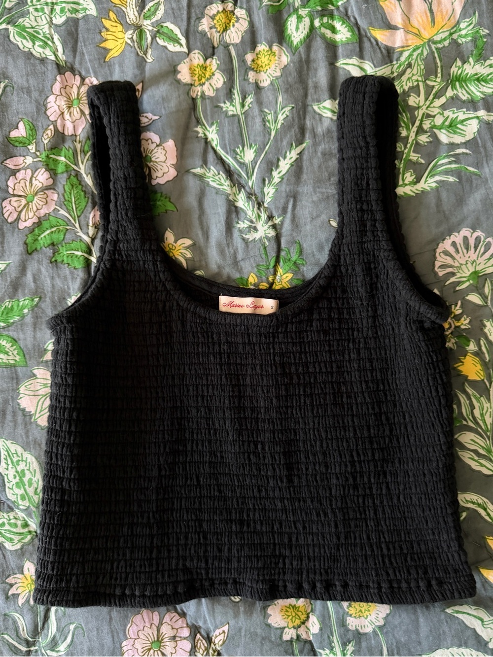 Marine Layer Coralina Scoop Tank | Black | Size S